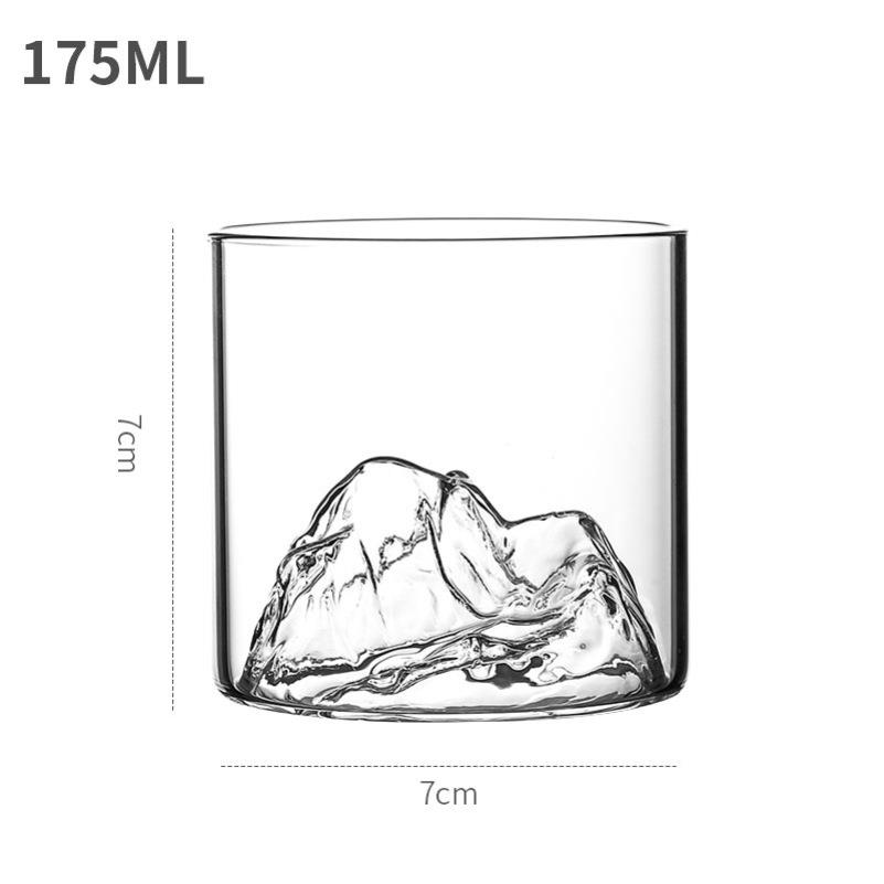 3D Mountain in Cup Transparent Glass Coffee Cup Glass Whisky Heat Resistant Tea Drink Milk Juice Cup Cups Drinking Glasses 1pcs