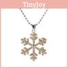 Frozen Snowflake Pendant Necklace With Crystal Finish For Travel Holiday And