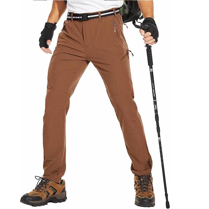 Men's Outdoor Quick Drying Pants, Summer Thin Mountaineering Pants, Waterproof and Breathable Assault Pants, Elastic Sun Protection Pants