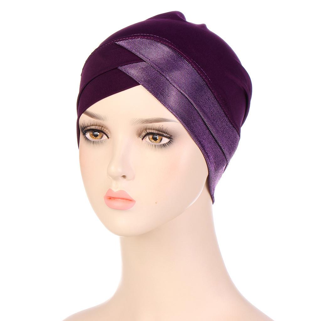Knitted Turban Cap With Cross Front Style For Women Summer Winter Fashion
