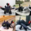 Cum să antrenezi un dragon Toothless Night Fury Jucărie moale de pluș 20cm 25cm 35cm 45cm 65cm Cadou educațional pentru copii