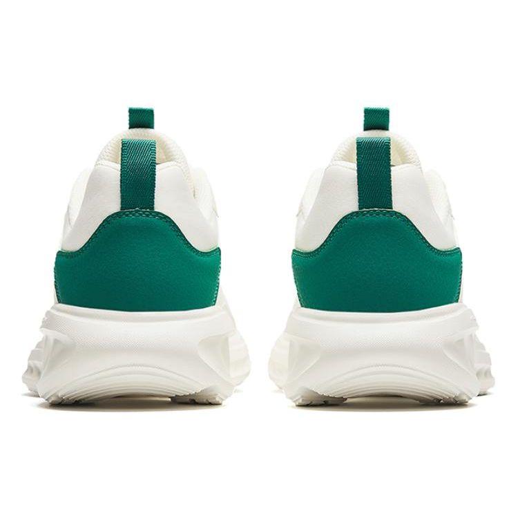 Anta Lightweight Slip-Resistant Durable Low-Top Running Shoes Men Sneakers White Green 912415525-2