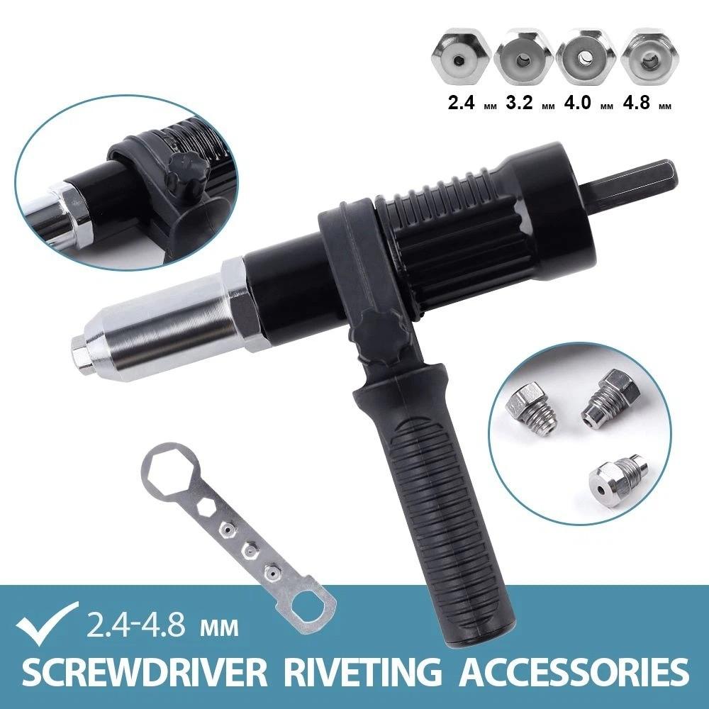 Quick Connect Rivet Tool Adapter 2.4-4.8 MM Blind Rivet Tool Riveting Nut Machine  Home Riveting