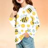 Kids' Long Sleeve Printed Round Neck Top with Pocket for Boys and Girls