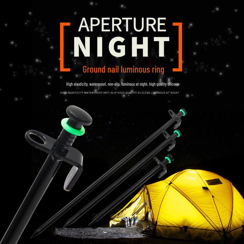 Luminous Silicone O-Ring for Camping Tent Pegs & Night Fishing Warnings