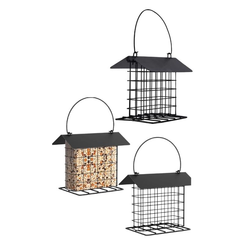 Rural Iron Bird Feeder Station Wildbird Shelter Place With Easy Refill Feature Ideal For Wild Bird Enthusiasts