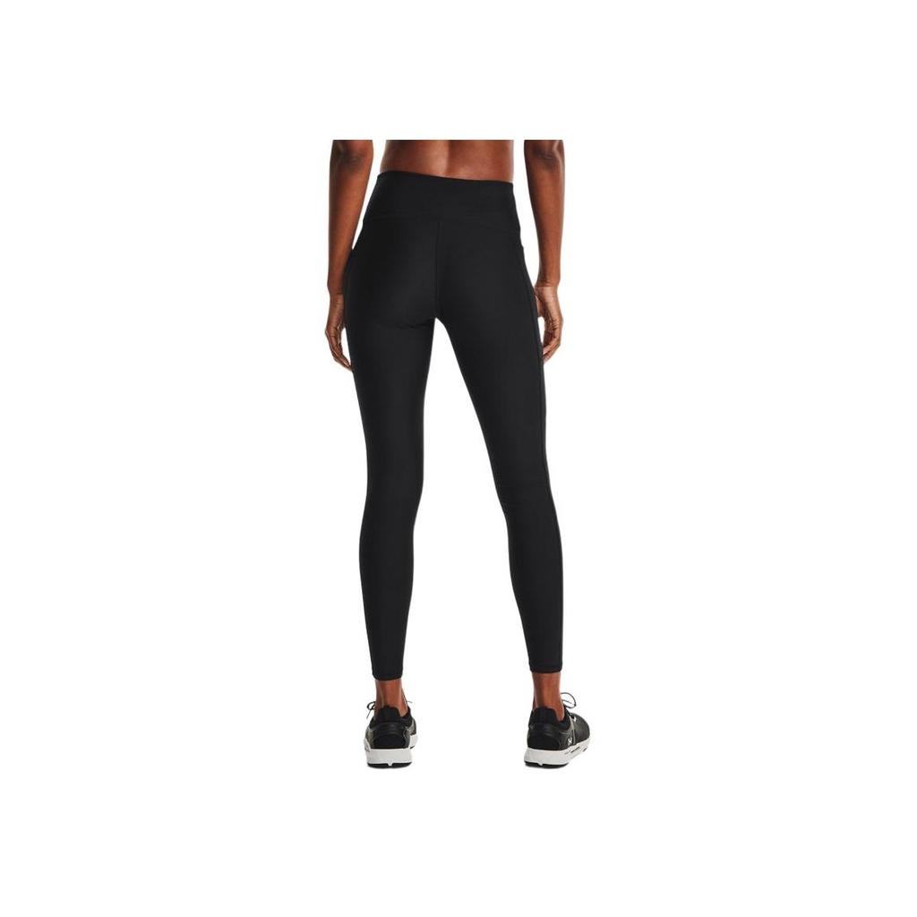 Under Armour HeatGear Solid Logo Print High Waist Compression Workout Leggings Women leggings Black 1365336-001