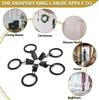 Metal Curtain Rod Clip with Rings Hooks Retro Drapes Tie Buckles Home Bedroom Bathroom Decorative Hanger Shower Curtain Clips