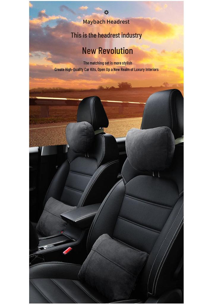 Mercedes-Maybach Car Headrest Pillow: Lumbar and Neck Support with Moisture-Wicking Protection