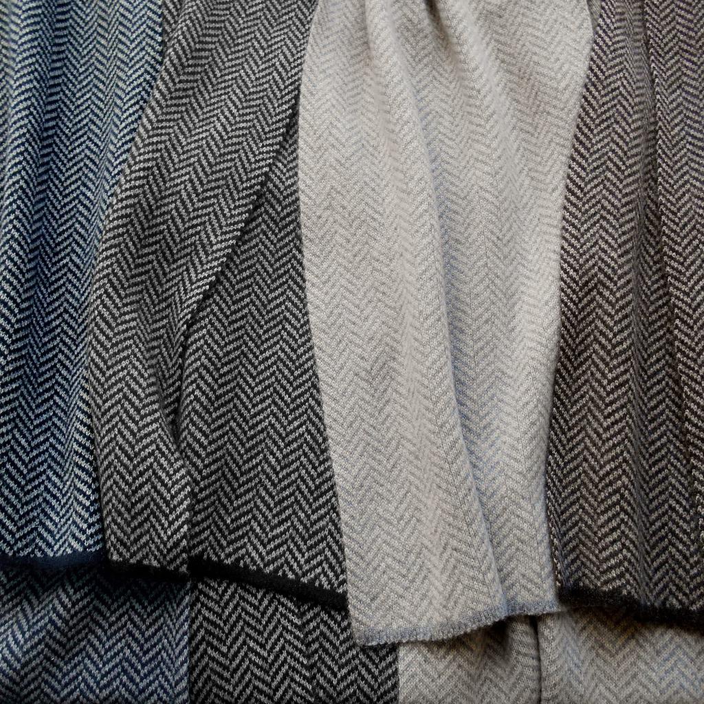 Prodigal Cashmere Herringbone One Size Fits Charcoal Gray 100% Scarf, Men's, All,