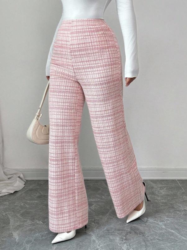 

Брюки микро-клеш с широкими штанинами и высокой посадкой на осень/зиму 2025 - Европейская и американская женская мода Extra Large красный