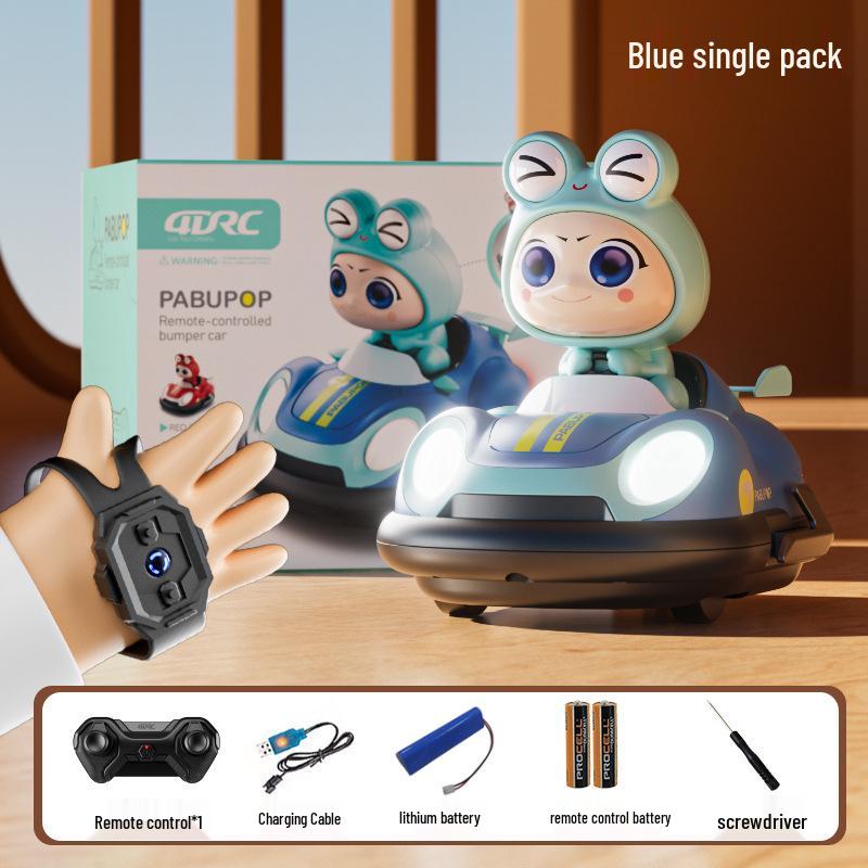 Y7 Kids' Cartoon Remote Control Bumper Car: Double Battle Drifting Mini Go-Kart Toy