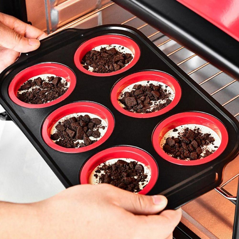 Easy To Demold Carbon Steel Silicone Baking Pan Nonstick Cupcake Baking Tray Muffin Tray  Bakery