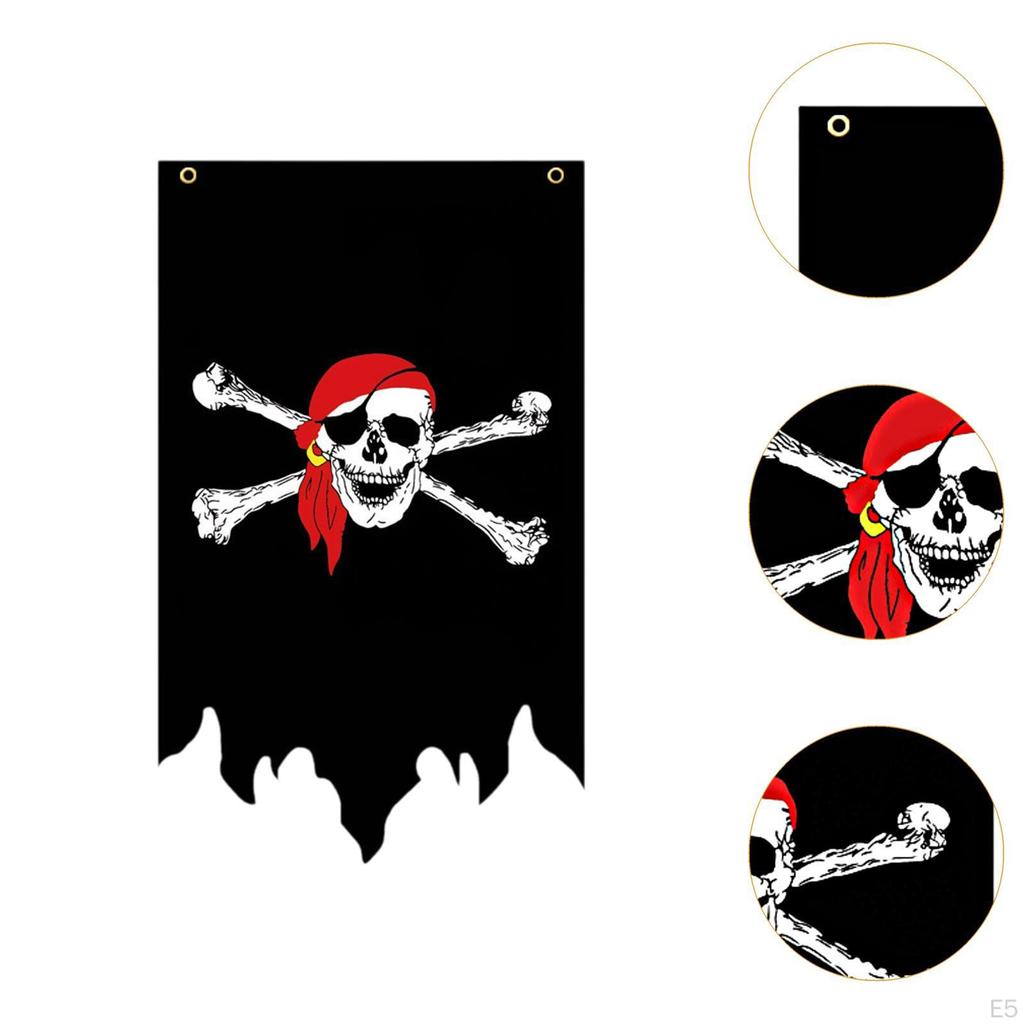 Crossbone Flag for Halloween Themed Party Indoor Outdoor Decoration