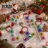 Portable Sensory Toy for Anxiety Christmas Mechanical Keyboard Fidget Keychain, Push Button Stress Relief Tree Hanging Ornament with Reindeer