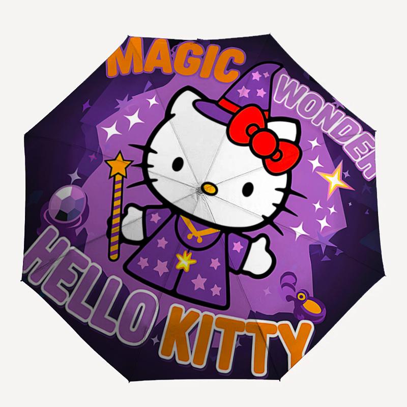 1pc Hello Kitty Magic Wonder Outdoor Umbrella - Automatic Opening/Closing, Foldable Design, 8-Rib Iron Frame, Festival Gift for Fans, Travelers, Daily