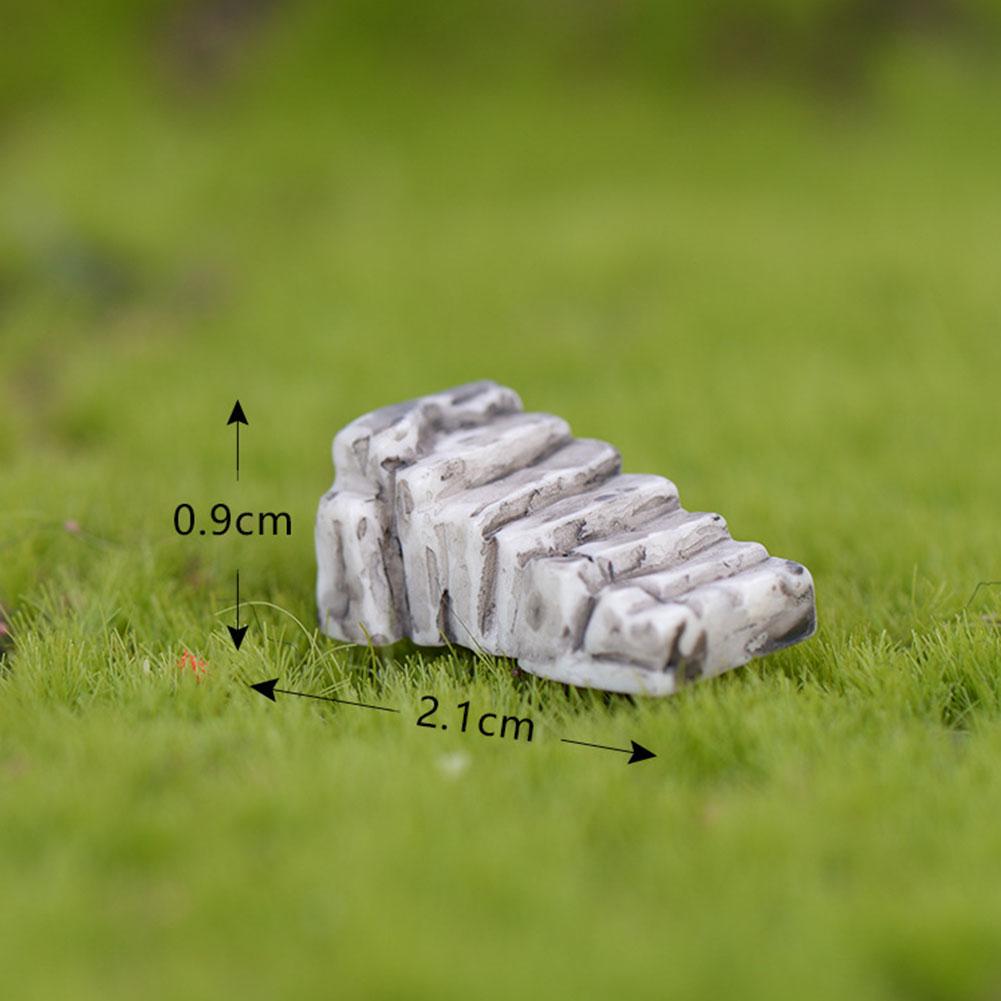 Resin 2Pcs Stairs DIY Doll Fairy Home Decoration Miniature Step House Model Garden Accessories