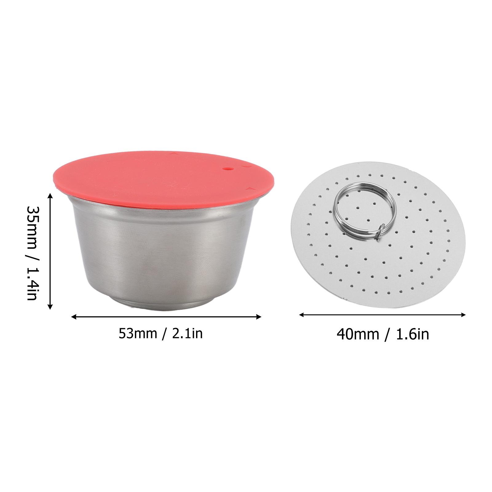 Stainless Steel Refill Coffee Capsules Reusable Coffee Filter Cup Set with Powder Cover for   Gusto
