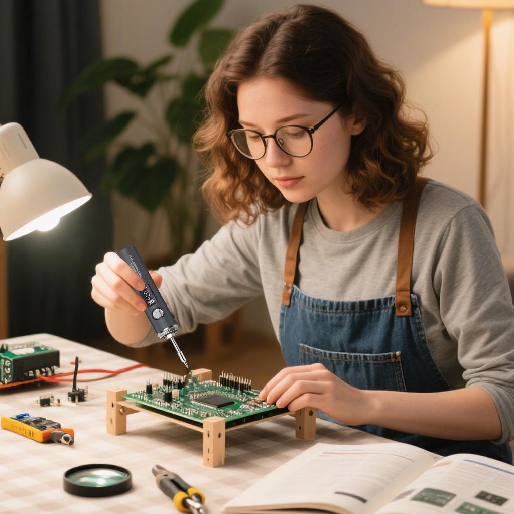 Electronic Soldering Kit 5 Levels Control Solder Kit Digital Display Welding Tools With Light For Circuit Board Assembly