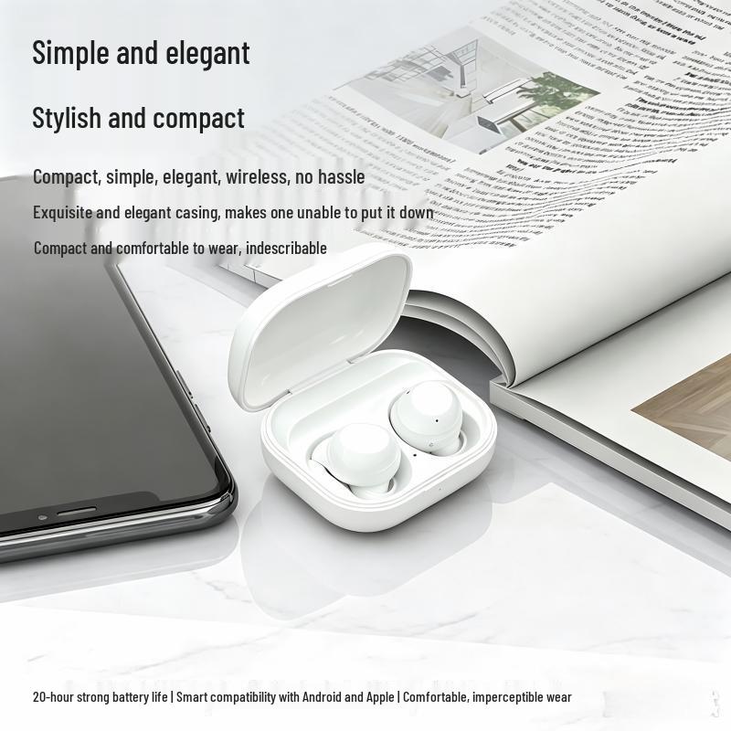 R410 True Wireless Bluetooth Earbuds: Stereo Sound, In-Ear Design, Compatible with Android & Apple