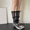 Sweet Lolita Calf Length Socks Soft Nylon Fabric Socks Breathable Socks Comfort Socks Perfect for Daily Wear and Cosplay