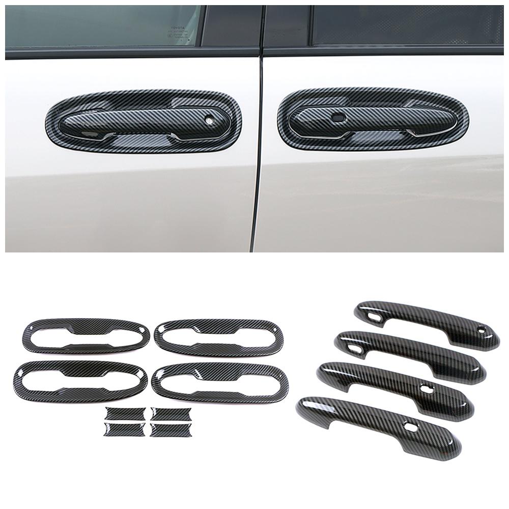 For Toyota Sienna XL40 4th 2024 2024 2024 Car Chromium Styling Side Door Handle Bowl Frame Cover Trim Carbon Black Color Refit