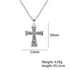 Cazador Trendy Religious Jesus Cross Pendant Necklace Gold Color Stainless Steel Chain Necklaces For Unisex Hollow Jewelry Gift
