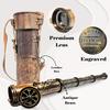 40.64 Cm Working Brass Telescope with Leather Case, Pirates Spyglass, Boating Gift, Graduation Gifts, Anniversary Gifts