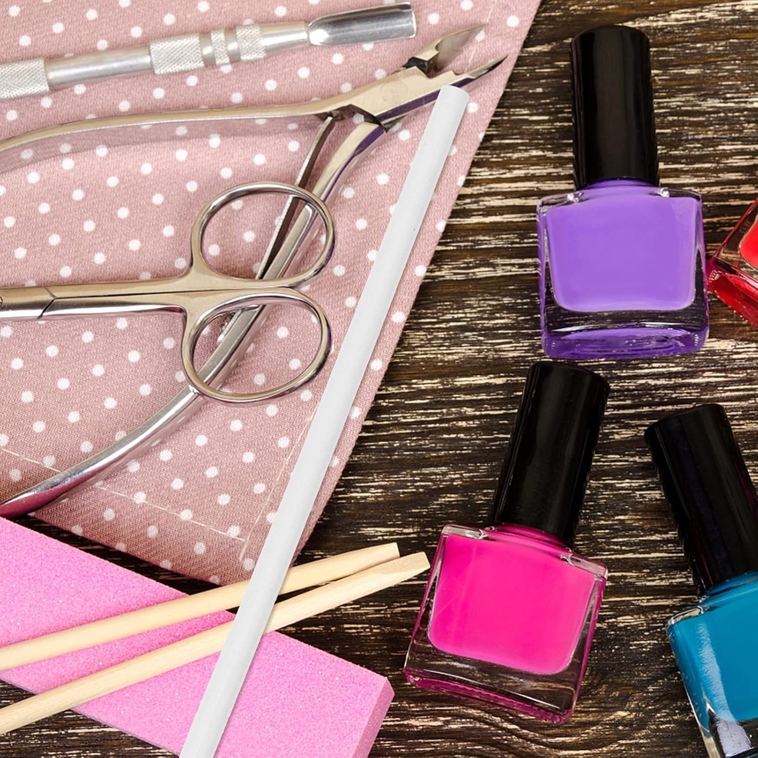 FRCOLOR 30pcs White Nail Pencil Nail Whitening Pencil DIY Manicure Pencil Nail Art Point Drill Pen for French Manicure Supplies