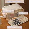 Aylashine Large Capacity Cosmetic Travel Makeup Easy to Toiletry Bathroom Multifunctional Makeup Pouch for White Bag, Bag, Carry, Double-Layered Bag,