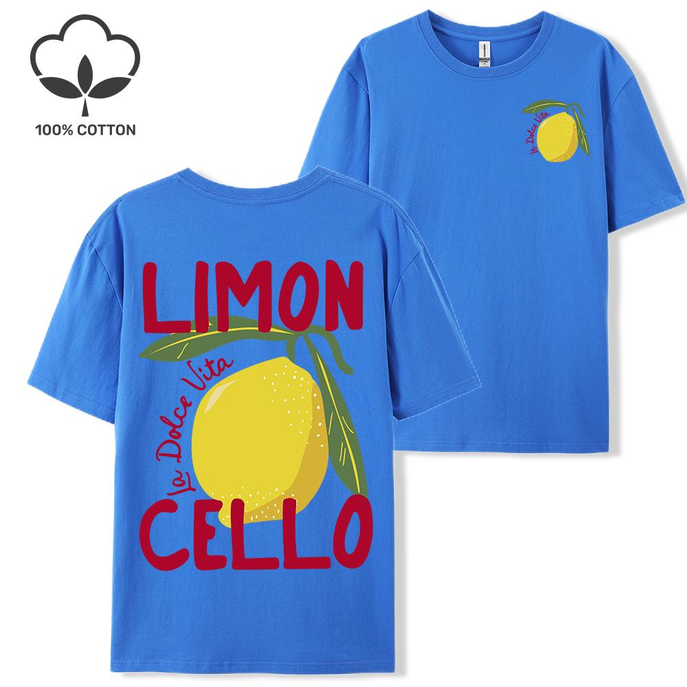 Creative Lemon Fruit Cello Pattern T Shirt Women Summer Comfortable Tops Soft T-Shirts Cotton All-Match Female Short Sleeve