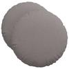Seat Cushion 2 Pcs Taupe Ø50 X 19 Cm Fabric