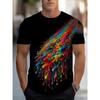 New Summer Men's Fashion T-shirt Personality Simple Pattern Printed Men's T-shirt Top