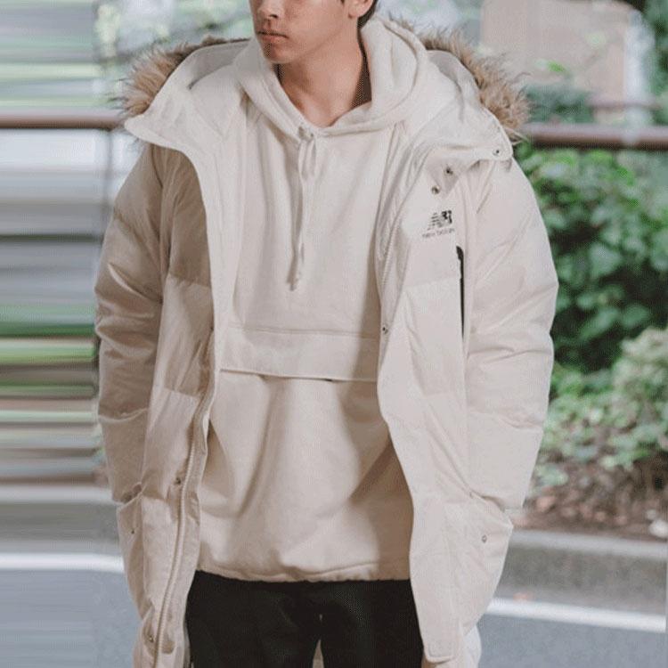 New Balance Fur Collar Warm Windproof Down Jacket Asia Sizing 'White' Men's AMJ14321-NMC