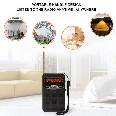 Pocket Portable Radio AM FM Stereo SW/AM/FM Battery Digital Radio Speaker Radio Antenna for Indoor Outdoor Emergency Use