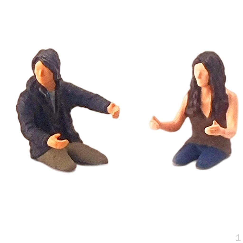 

2/набор 1/64 Раскрашенная фигурка Кукла гонщика Модель сцены Настольный декор