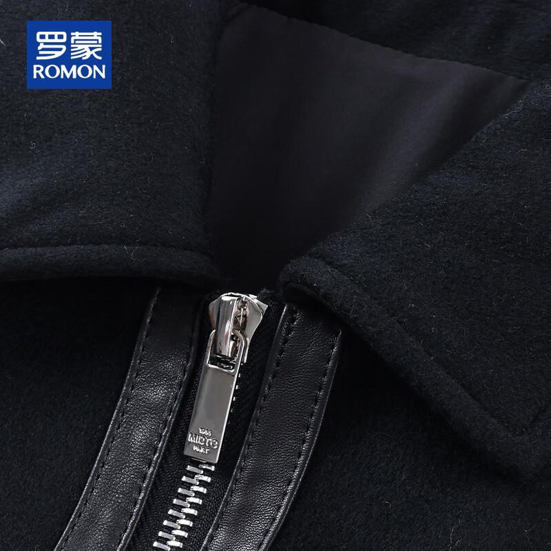 ROMON Men's Luxury Cashmere Wool Blend Short Coat