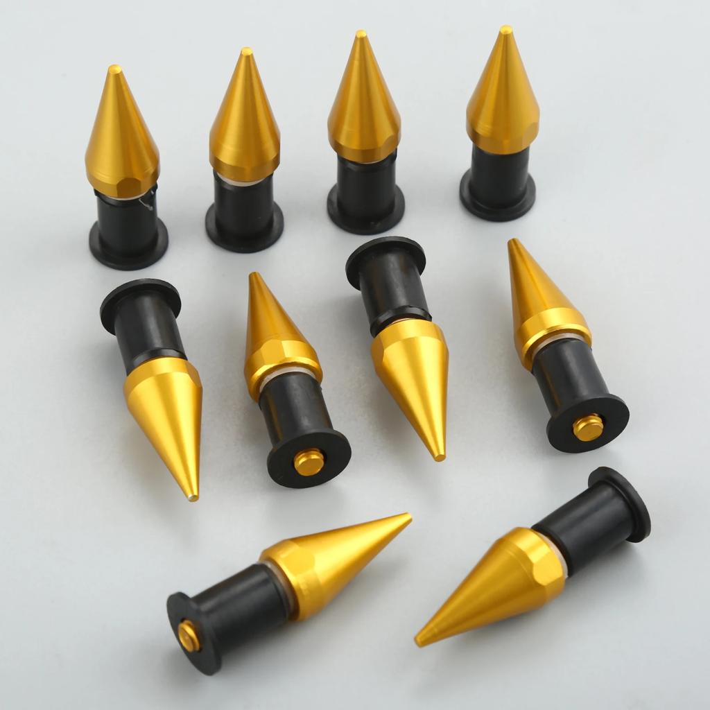 10Pcs Aluminum M5 Motorcycle Windscreen Windshield Spike Bolts Screw Kit for Triumph Daytona Ducati Kawasaki Suzuki Honda Yamaha