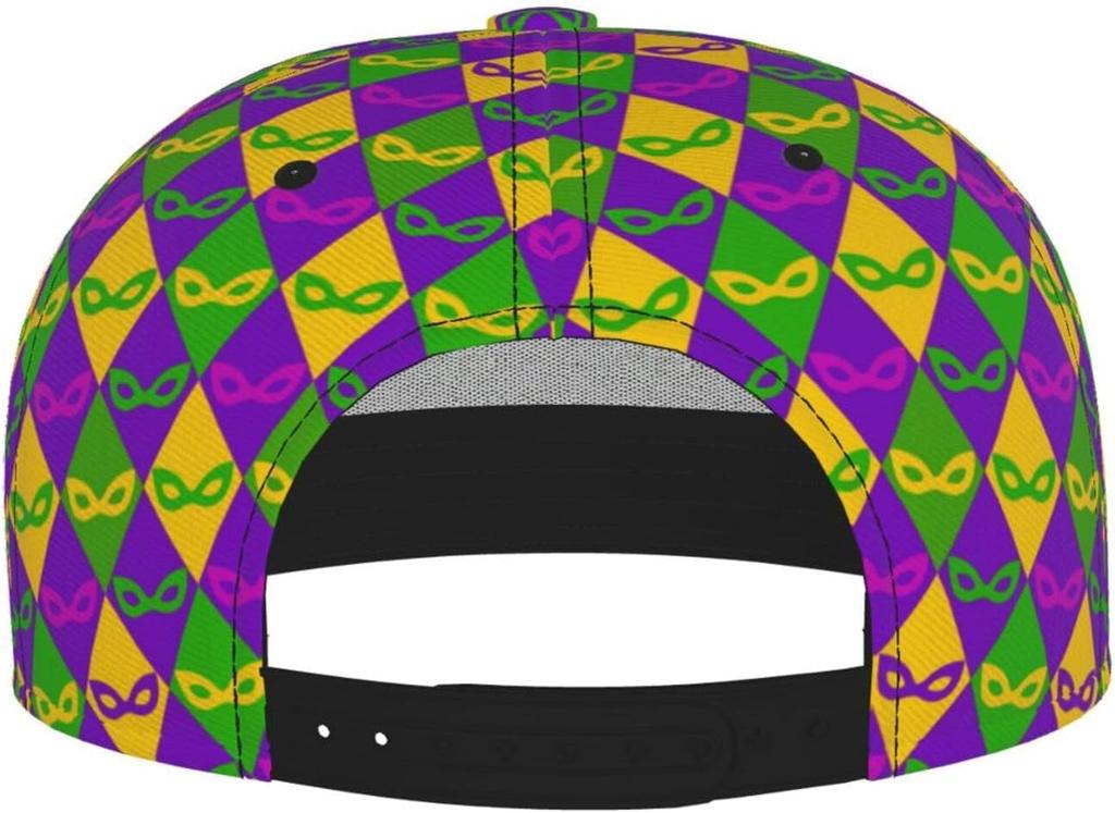 Mardi Gras Carnival Baseball Cap for Men Women Adjustable Trucker Hat Snapback Sun Dad Cap Lightweight Unisex for Summer Sport