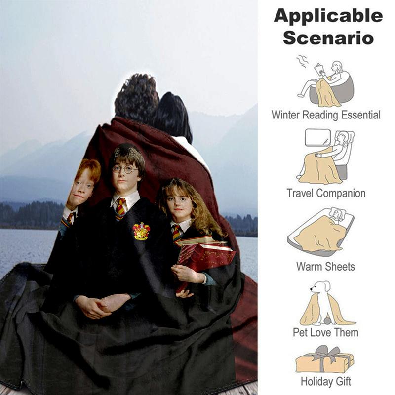 Harry Potter Hogwarts School Uniform Robe Costume Cosplay Halloween PartyPrint Blanket, Soft Blanket For Sofa Office Bed And Travelling Daug