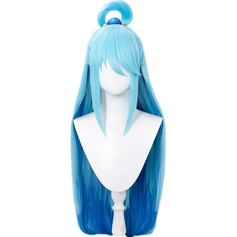 Aqua Cosplay Konosuba God`s Blessing on This Wonderful World Cosplay Costume Wig Women Anime Comic Party Role Playing Outfits
