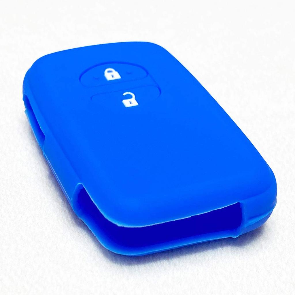 [IKT] Silicone Cover for Toyota Car Smart Key 2 Buttons Blue / Prius (30