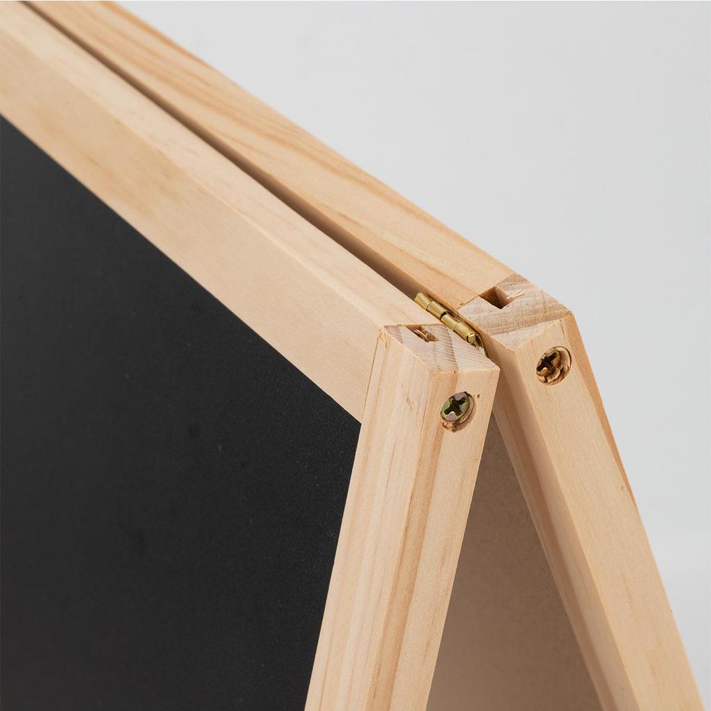 Double-Sided Foldable Wooden Magnetic Easel & Blackboard for Writing, Drawing, and Valentine's Day Decor
