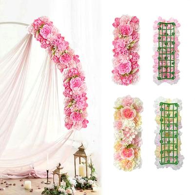 1PC Simulation Flower Row Flower Wall Artificial Flower Wedding Decor Road Lead Rose Flower