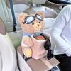 Cute Bear Car Tissue Boxes and Bin 2 in 1, Creative Storage Rack, Armrest Storage Cute Car Accessories Tissue Holder