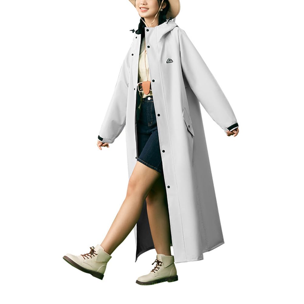 

Длинный Для Улицы Легкий Компактный Для Солнечных и Дождливых Дней M [BOLYTE] Унисекс/Женский/Мужской Водоотталкивающий Дождевик, Длина, Карманы, Складной, слоновая кость