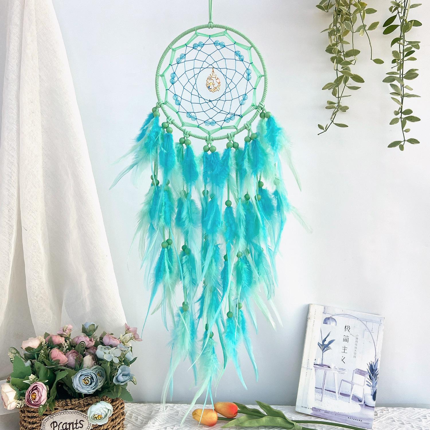 

Home Decoration Colorful Feather Dreamcatcher Living Room Bedroom Decoration Wind Chime Creative Gift