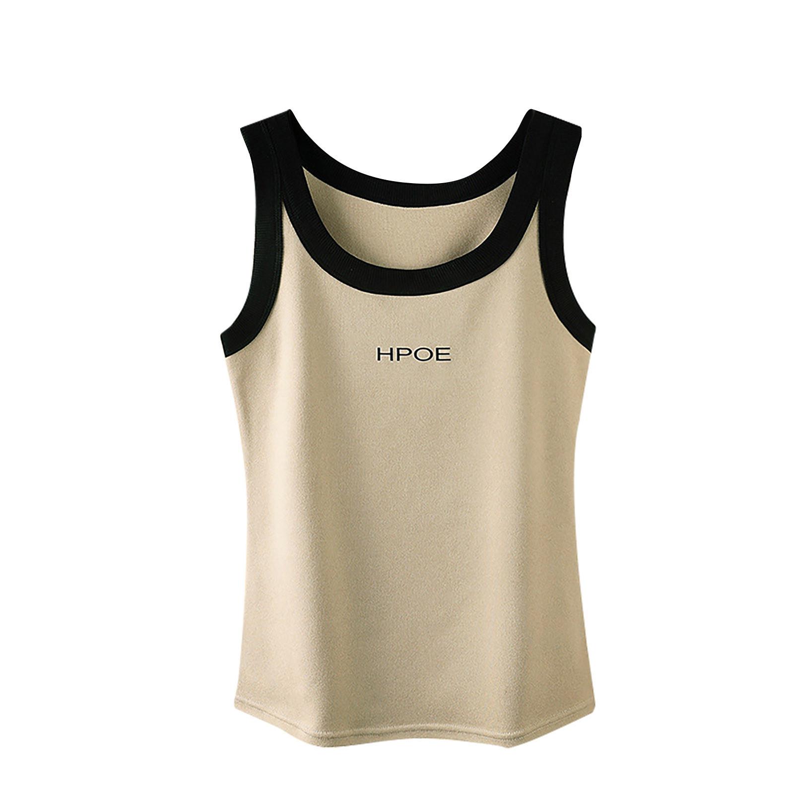 

Thermal Underwear Tops Women Velvet Vest Winter Clothing Sleeveless Body Top Slim Girls Inner Wear XXL хакі