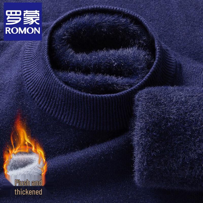 Men's Fleece-Lined Turtleneck Pullover Sweater