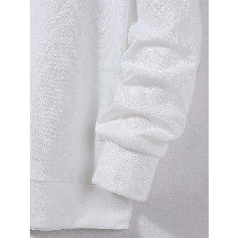 Men's Polyester Crew Neck Sweatshirt Set with Relaxed Fit Shorts Comfortable Casual Daily Wear